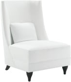 Verdi Lounge Chair upholstered in Schumacher Warwick Velvet Stripe in Sage (see swatch below)
