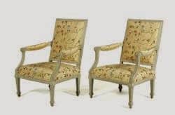 31 Set of six 18th Century Louis XVI A La Reine, Jean Baptise Lelarge armchairs, est 20K-40K, sold for 60K