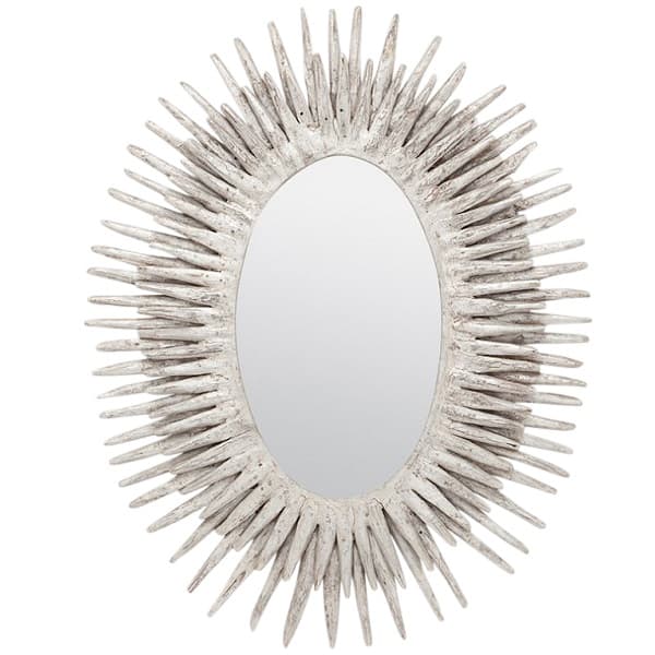 Silvered Starburst Oval Mirror Cabana, Oval Starburst Wall Mirror