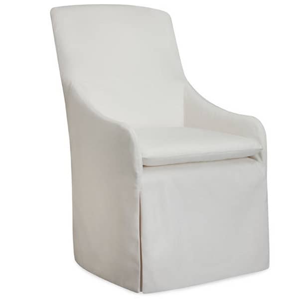 Lee Outdoor Slipcovered Chair On, Dining Chairs With Arms And Castors
