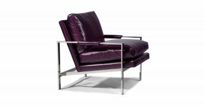 Milo Baughman 951 Design Classic Chair, by Thayer Coggin purple