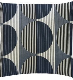 navy blue geometric pillow