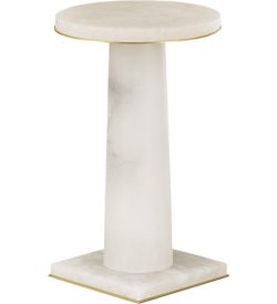 Baker Plateau Alabaster Accent Table by Thomas Pheasant