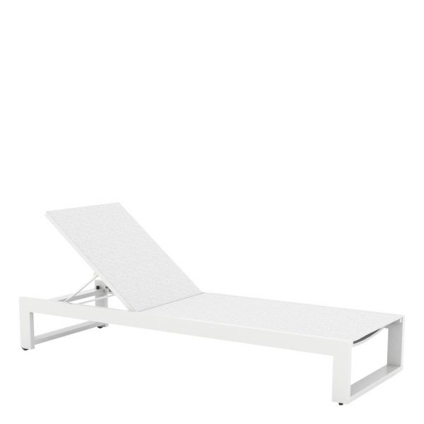 Janus et Cie Matisse Chaise Lounge in Talc/Glacier - Cabana Home