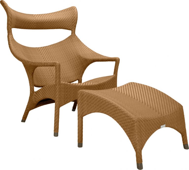 Amari High Back Lounge Chair Caramel Cabana Home